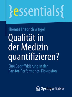 cover image of Qualität in der Medizin quantifizieren?